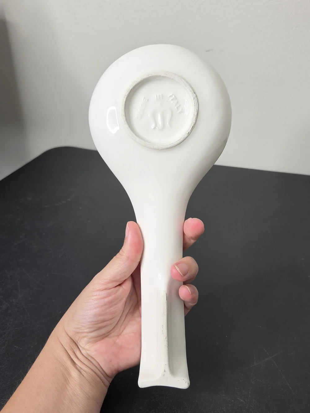 Jessica Maioliche Made In Italy White Textured Spoon Rest